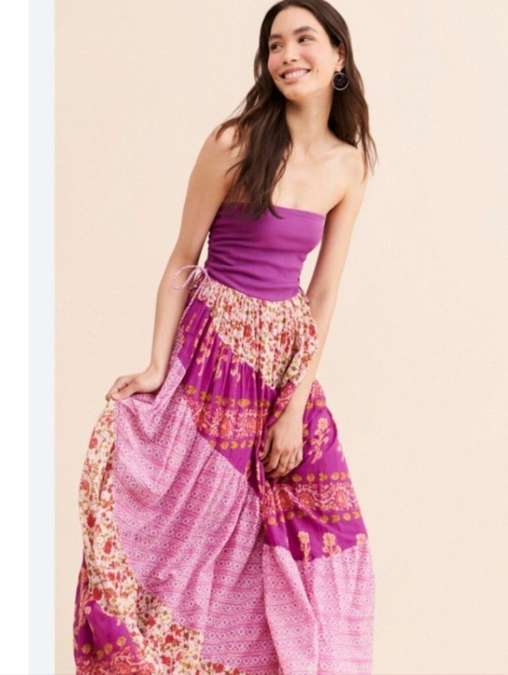 Free People Fresh Start Convertible Tube Maxi Dress Size S